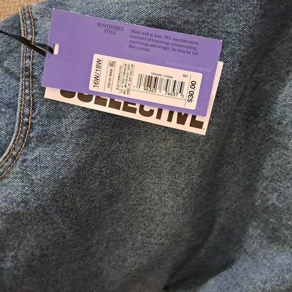 Future Collective NWTs Asymmetrical Mini Denim Skirt - Picture 5 of 5